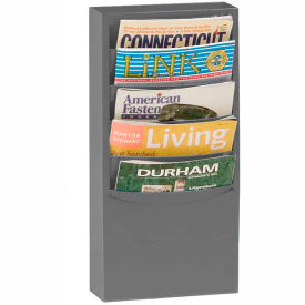 5 Pocket Vertical Literature Rack - Gray 403-95