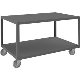 Durham Mfg.® Mobile Machine Table Steel Square Edge 48-1/4