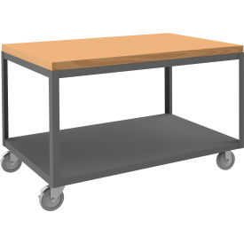 Durham Mfg.® Mobile Machine Table Steel Square Edge 48-1/4