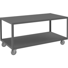 Durham Mfg.® High Deck Mobile Table Steel Square Edge 60-1/4