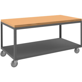 Durham Mfg.® High Deck Mobile Table Steel Square Edge 60-1/4
