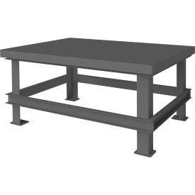 Durham Mfg. Stationary Machine Table W/ Shelf Steel Square Edge 48
