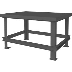Durham Mfg. Stationary Machine Table W/ Shelf Steel Square Edge 48