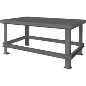 Durham Mfg. Stationary Machine Table W/ Shelf Steel Square Edge 60