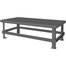 Durham Mfg. Stationary Machine Table W/ Shelf Steel Square Edge 72