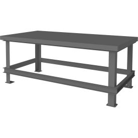 Durham Mfg. Stationary Machine Table W/ Shelf Steel Square Edge 72
