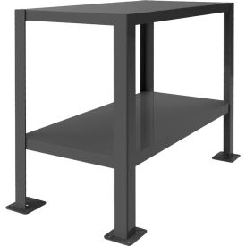 Durham Mfg. Stationary Machine Table W/ 2 Shelves Steel Square Edge 18
