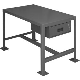 Durham Mfg. Stationary Machine Table W/ Drawer Steel Square Edge 36