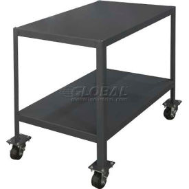 Durham Mfg. Mobile Machine Table W/ Shelf Steel Square Edge 24