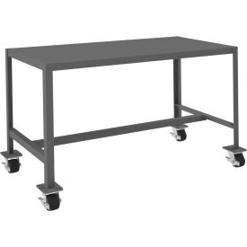 Durham Mfg. Mobile Machine Table W/ Shelf Steel Square Edge 48