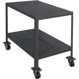 Durham Mfg. Mobile Machine Table W/ 2 Shelves Steel Square Edge 48
