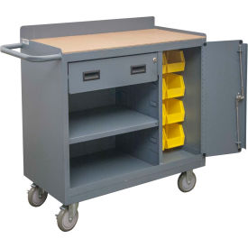 Durham Mfg. Mobile Bench Cabinet 8 Bin 1 Drawer 41-7/8