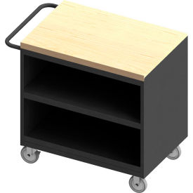 Durham Mfg. Mobile Bench Cabinet Butcher Block Square Edge 42-1/8