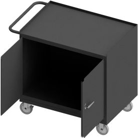 Durham Mfg. Mobile Bench Cabinet Steel Square Edge 42-1/8