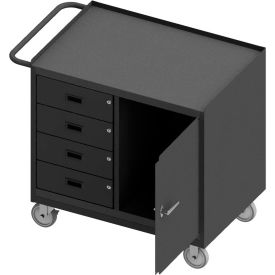 Durham Mfg. Mobile Bench Workstation Steel Square Edge 42-1/8