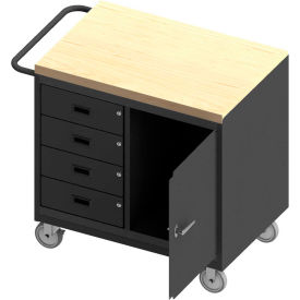 Durham Mfg. Mobile Bench Workstation Butcher Block Square Edge 42-1/8