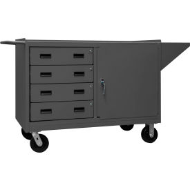 Durham Mfg. Mobile Bench Cabinet 1 Shelf 4 Drawers 60