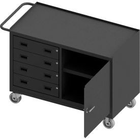 Durham Mfg. Mobile Bench WorkStation Locking Door 4 Drawers 54-1/8