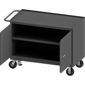 Durham Mfg.® Mobile Bench Cabinet with Steel Top 2 Shelves 54-1/8