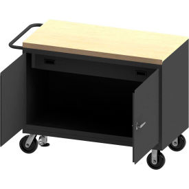 Durham Mfg. Mobile Bench Cabinet Butcher Block Top Drawer 54-1/8