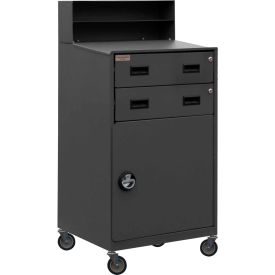 Durham Mfg. Mobile Cabinet Shop Desk 2 Lockable Drawers 23