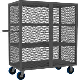 Durham Mfg® Mesh Truck w/ 2 Fixed Shelves Steel 2000 lb. Cap. 54-1/2
