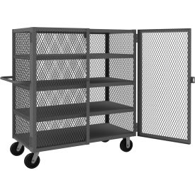 Durham Mfg® Mesh Truck w/ 3 Fixed Shelves Steel 2000 lb. Cap. 54-1/2