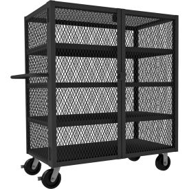 Durham Mfg® Mesh Truck w/ 4 Fixed Shelves Steel 2000 lb. Cap. 66-1/2