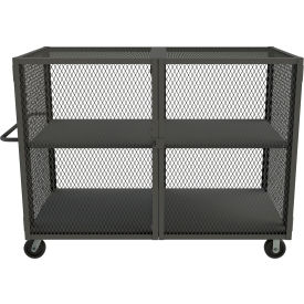 Durham Mfg® Mesh Truck w/ 1 Adjustable Shelf Steel 2000 lb. Cap. 78-1/2