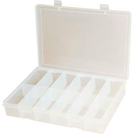 Durham Small Plastic Compartment Box SP12-CLEAR - 12 Compartments 10-13/16