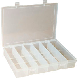 Durham Small Plastic Compartment Box SP6-CLEAR - 6 Compartment 10-13/16