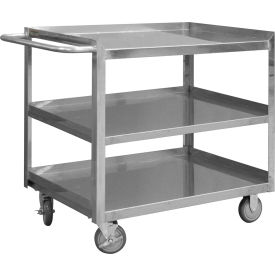 Durham Mfg® Stock Cart w/ 3 Shelves Stainless Steel 1200 lb. Capacity 36