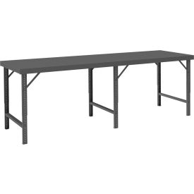 Durham Mfg.® Adjustable Height Folding Leg Workbench 120 x 36-1/4