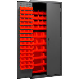 Durham Mfg.® Bin Storage Cabinet 138 Red Bins All-Welded 36