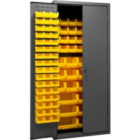 Durham Mfg.® Bin Storage Cabinet 138 Yellow Bins All-Welded 36