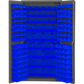 Durham Storage Bin Cabinet 3501-BDLP-132-5295 - 132 Blue Hook-On Bins 36