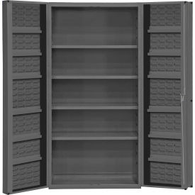 Durham 14 Gauge Steel 4-Shelf & 14 Door-Shelf Storage Bin Cabinet 36