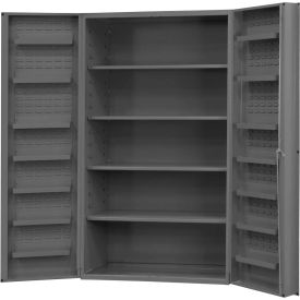 Durham Storage Bin Cabinet DC48-4S14DS-95 - 4 Adj. Shelves and 14 Door Shelves 48