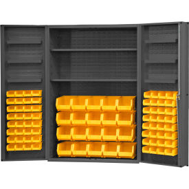 Durham Storage Bin Cabinet DC48-842S6DS-95 - 84 Yellow Hook-on Bins & Shelves 48