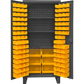 Durham Bin Cabinet HDC36-102-3S95 - 12 Gauge With 102 Hook-On Bins & Shelves 36