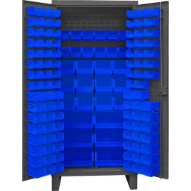 Durham Mfg.® Extra HD Bin Storage Cabinet 126 Blue BinsAll-Welded36-3/16