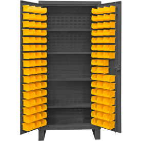 Durham Bin Cabinet HDC36-96-4S95 - 12 Gauge w/96 Hook-On Bins & Shelves 36