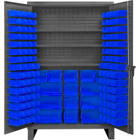 Durham Mfg.® Extra HD Bin Storage Cabinet 134 Blue BinsAll-Welded48-3/16