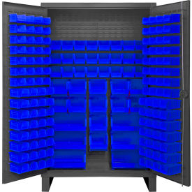 Durham Mfg.® Extra HD Bin Storage Cabinet 162 Blue BinsAll-Welded48-3/16
