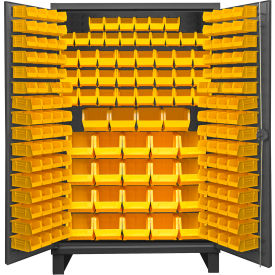 Durham Mfg.® Extra HD Bin Storage Cabinet 192 Yellow Bins 48-3/16