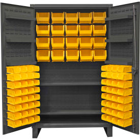 Durham Bin Cabinet HDC48-84-2S6D95 - with 84 Hook-On Bins & Shelves 48