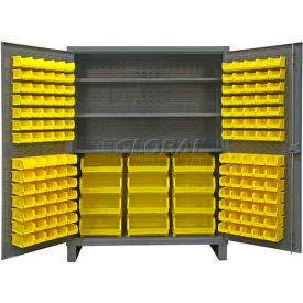 Durham Bin Cabinet HDC60-156-3S95 - 12 Gauge With 156 Hook-On Bins & Shelves 60