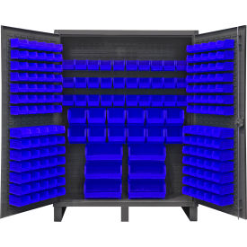 Durham Mfg.® Extra HD Bin Storage Cabinet 198 Blue BinsAll-Welded60-3/16