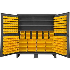 Durham Bin Cabinet HDC72-192-3S95 - 12 Gauge With 192 Hook-On Bins & Shelves 72