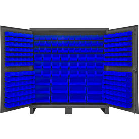 Durham Mfg.® Extra HD Bin Storage Cabinet 240 Blue BinsAll-Welded72-3/16
